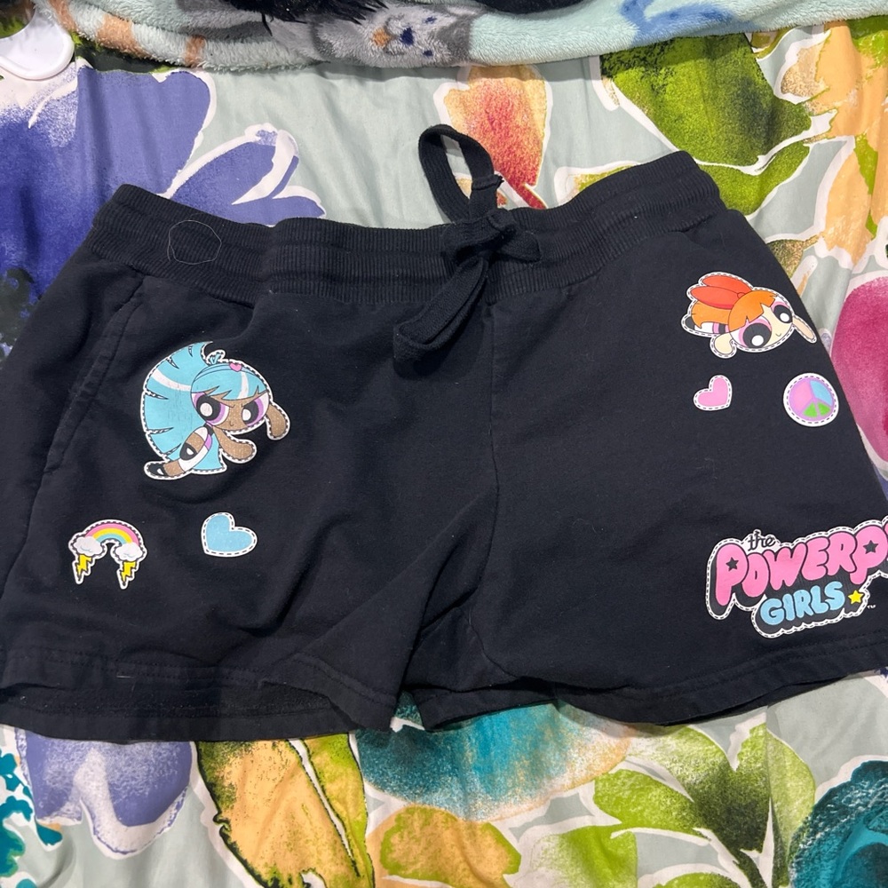 No Boundaries Black Powerpuff Girls Athletic Shorts